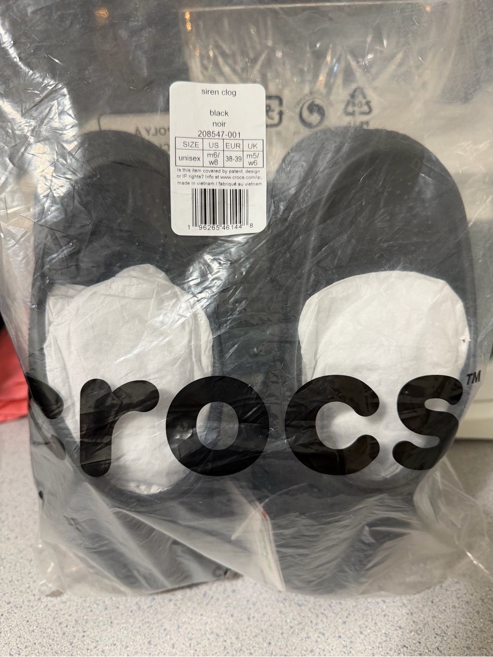 CROCS Black Siren Platform Clogs Discontinued - Picture 6 of 7